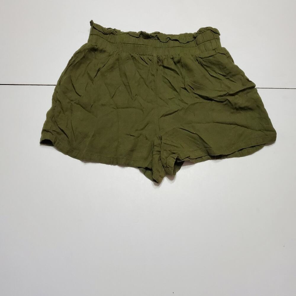 GB Shorts Girls Size Large Army Green Soft Stretch Pull On Comfort Waist Bottoms